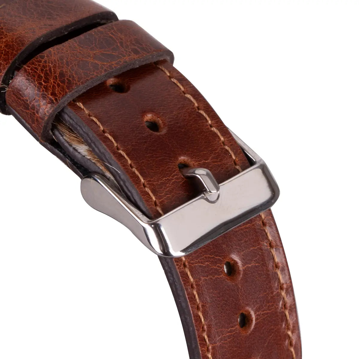 Brown Leopard Pattern Leather Sport Apple Watch Band