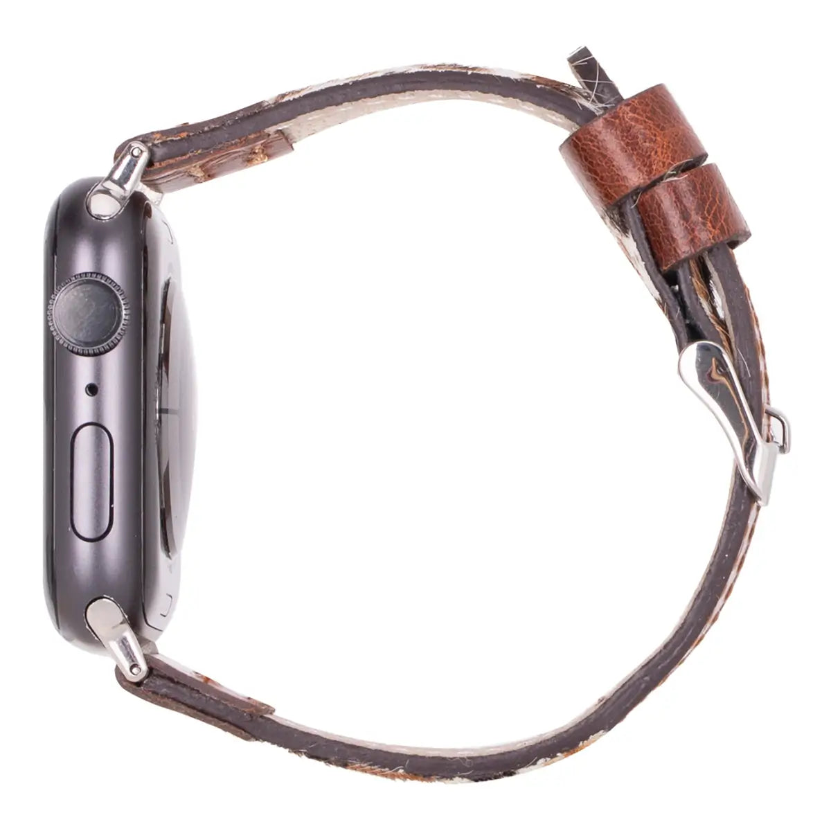 Brown Leopard Pattern Leather Sport Apple Watch Band