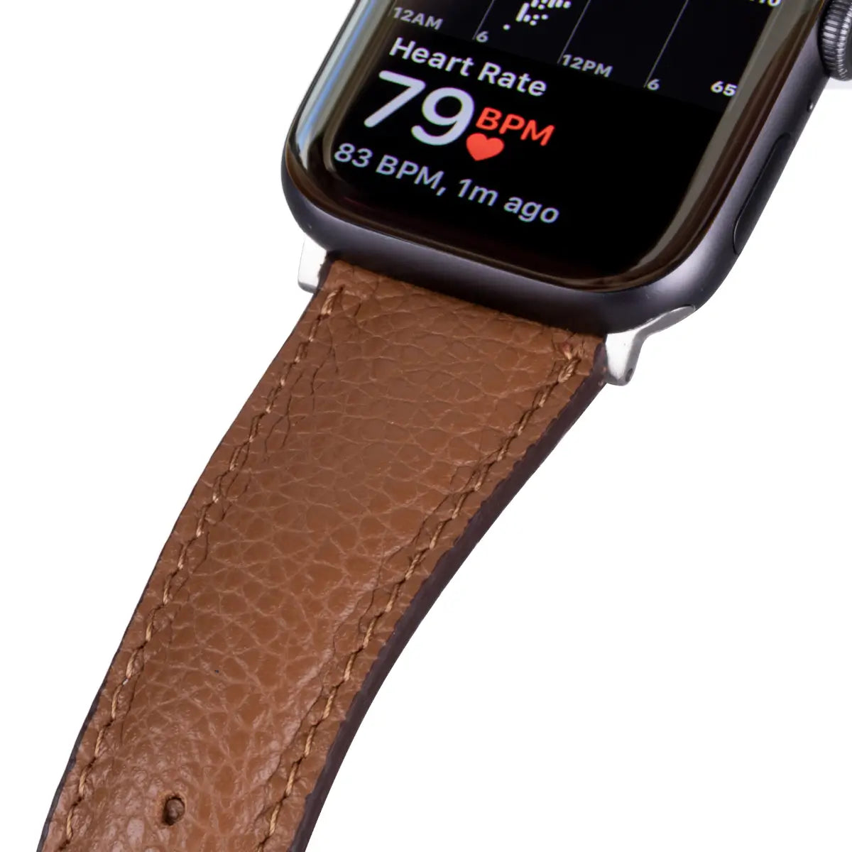 Brown Togo Leather Apple Watch Band