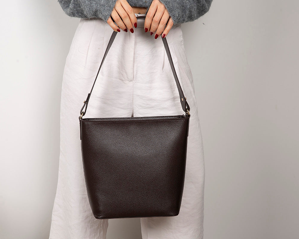 Elena Women's Leather Bag - Brown