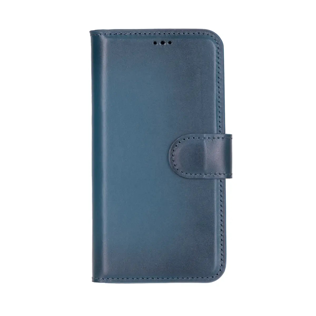 Burnished Blue Leather Wallet Case for iPhone 16e