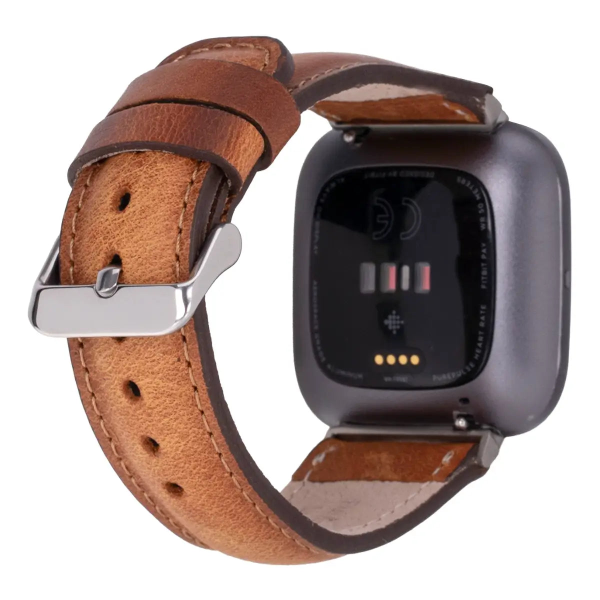 Burnished Brown Leather Fitbit Watch Band