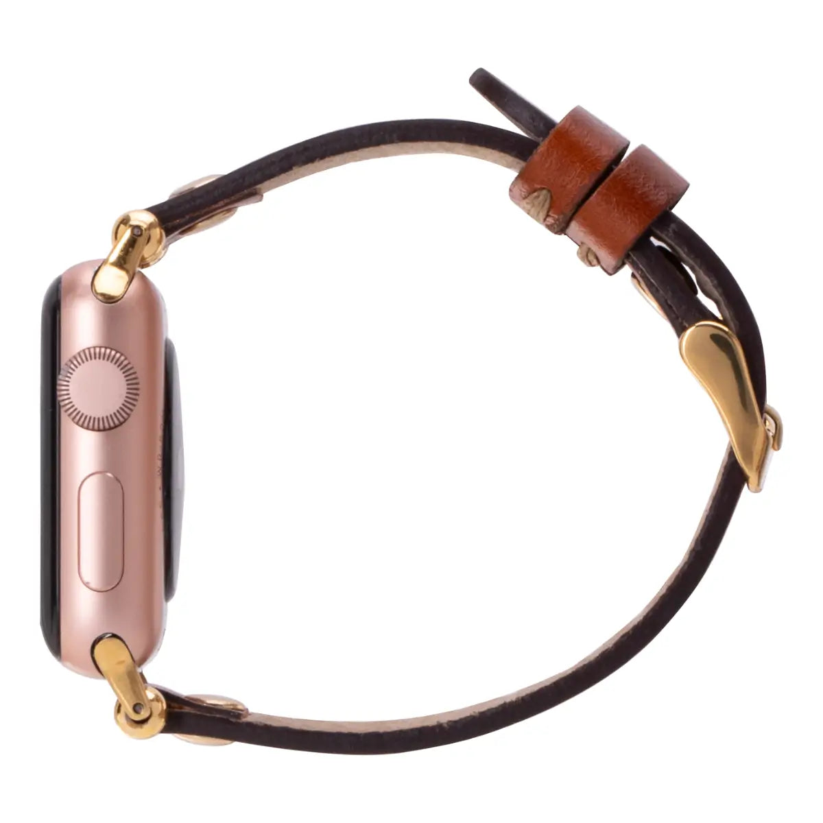 Burnished Brown Leather Ultra Slim Apple Watch Band