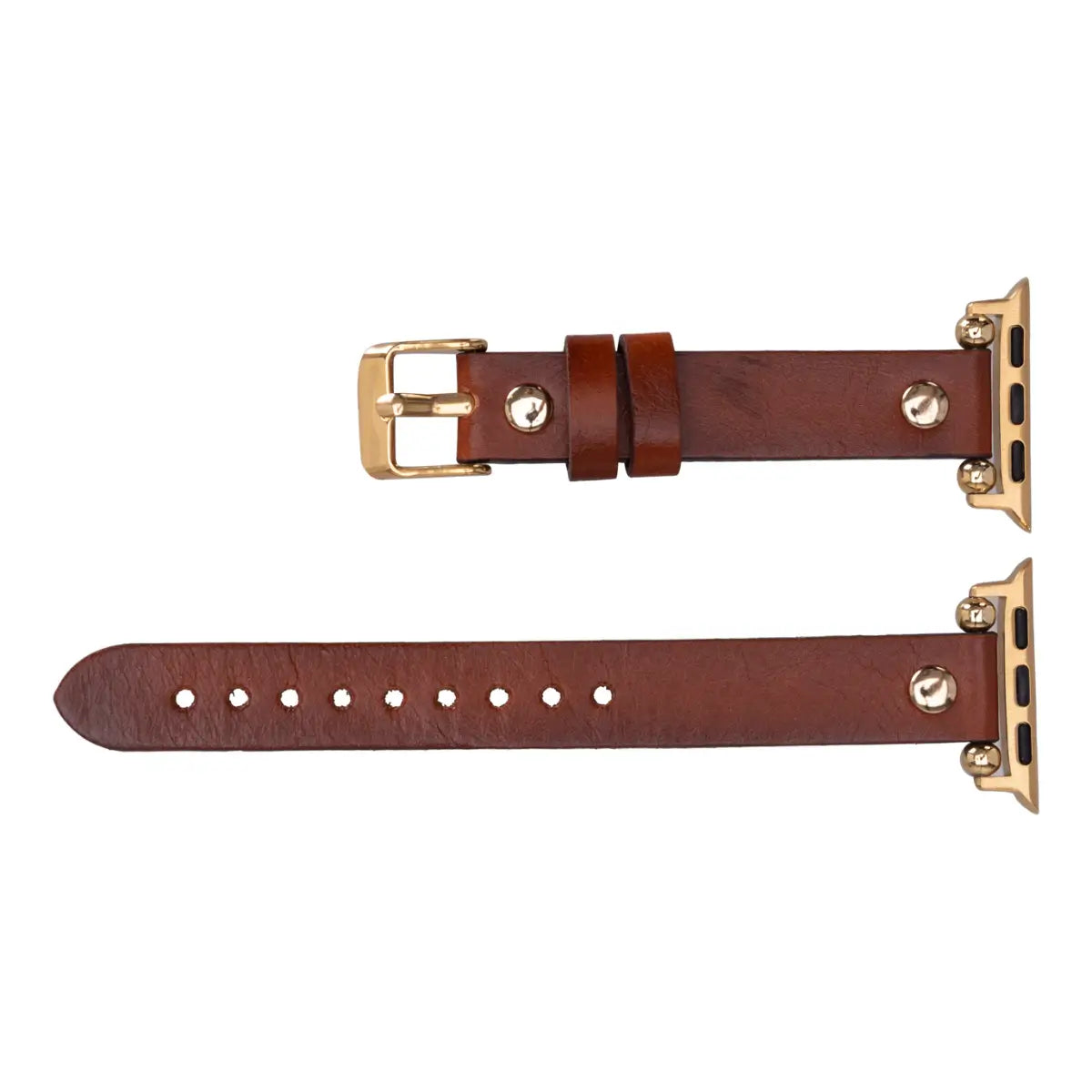 Burnished Brown Leather Ultra Slim Apple Watch Band