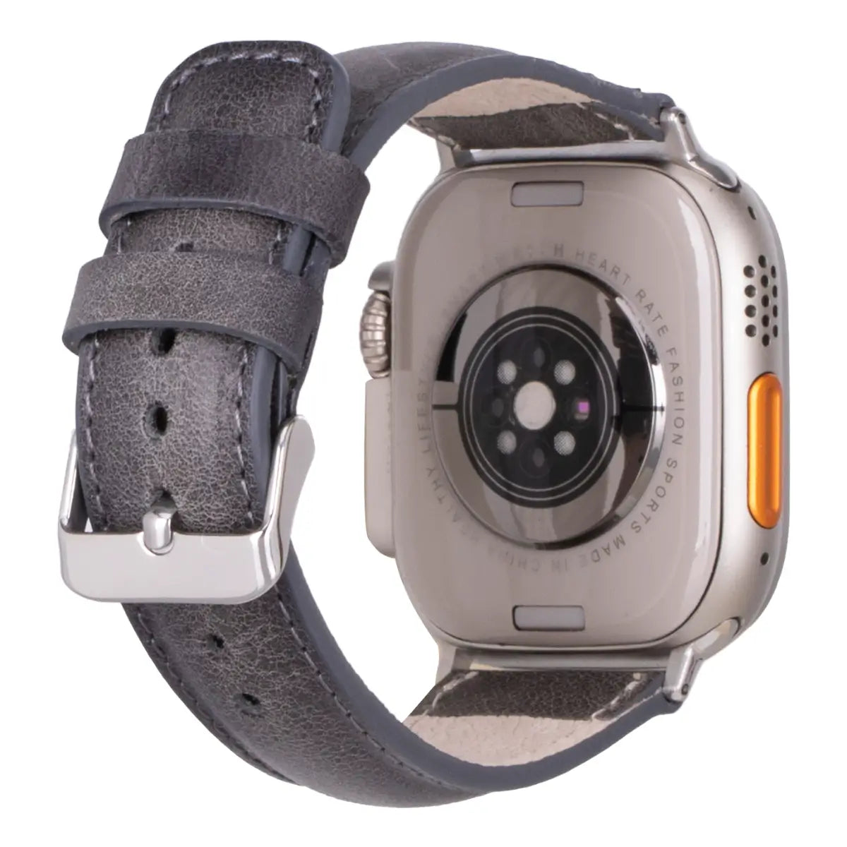 Burnished Gray Leather Classic Apple Watch Band