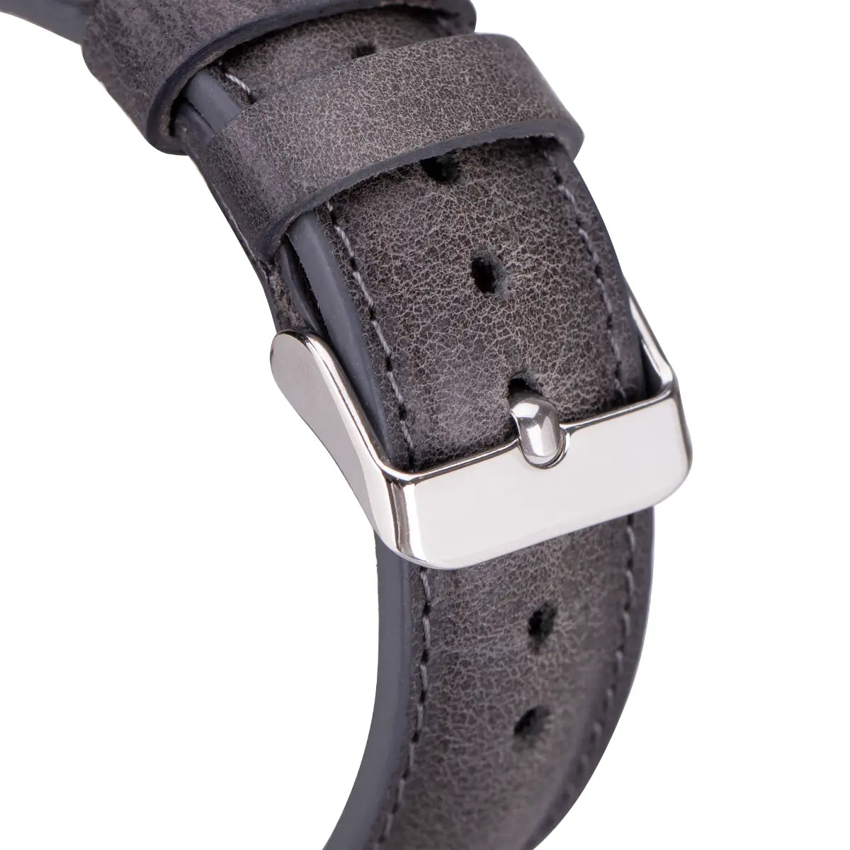 Burnished Gray Leather Classic Apple Watch Band