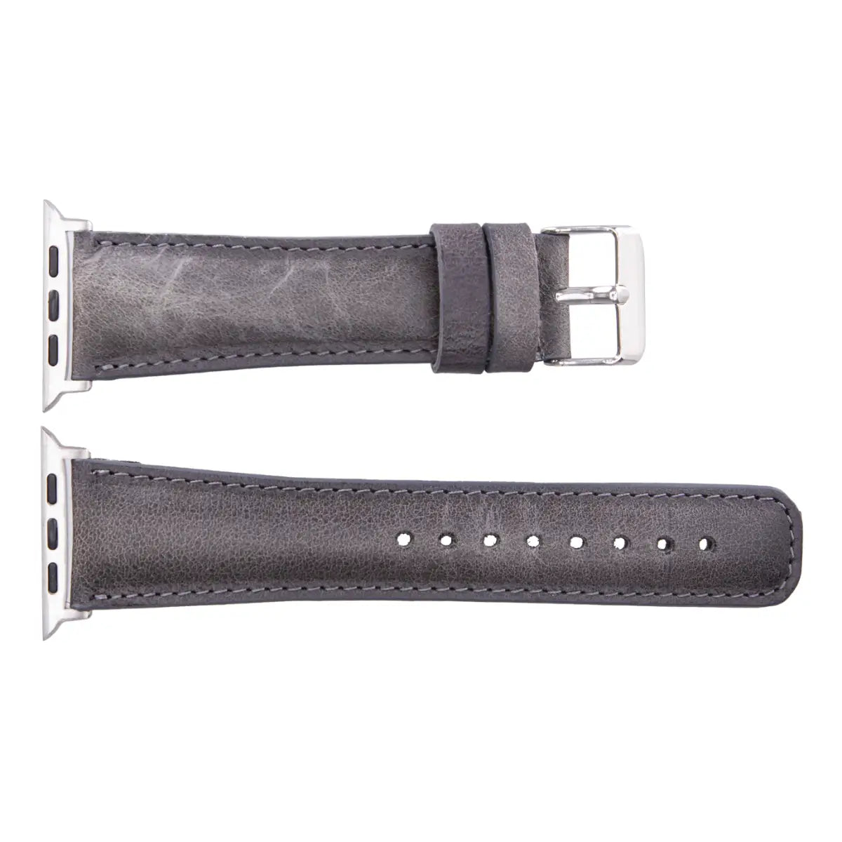 Burnished Gray Leather Classic Apple Watch Band