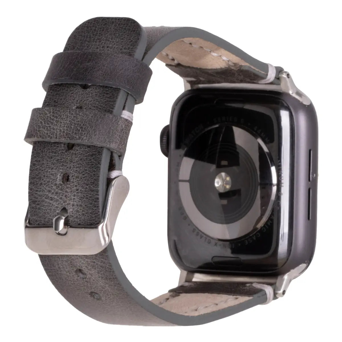 Burnished Gray Leather Sport Apple Watch Band