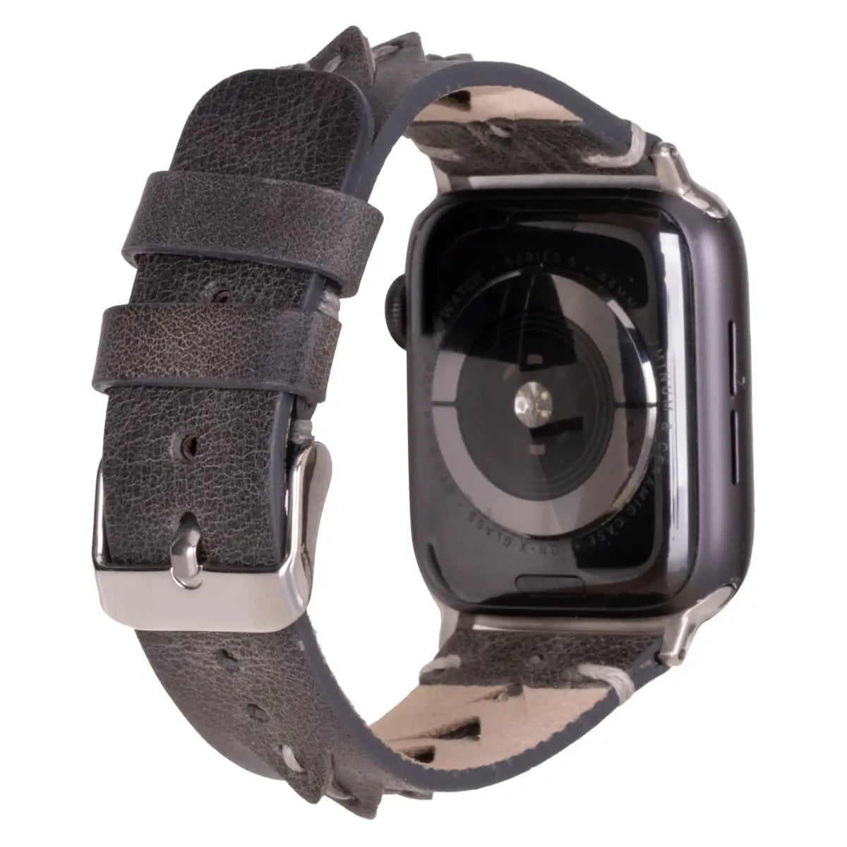 Burnished Gray Leather Sport Apple Watch Band
