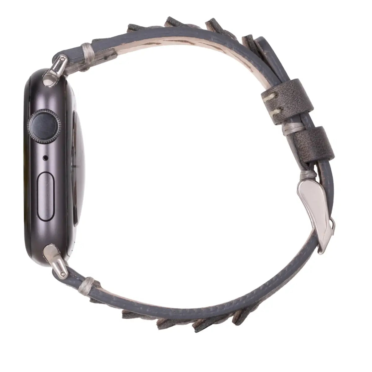 Burnished Gray Leather Sport Apple Watch Band