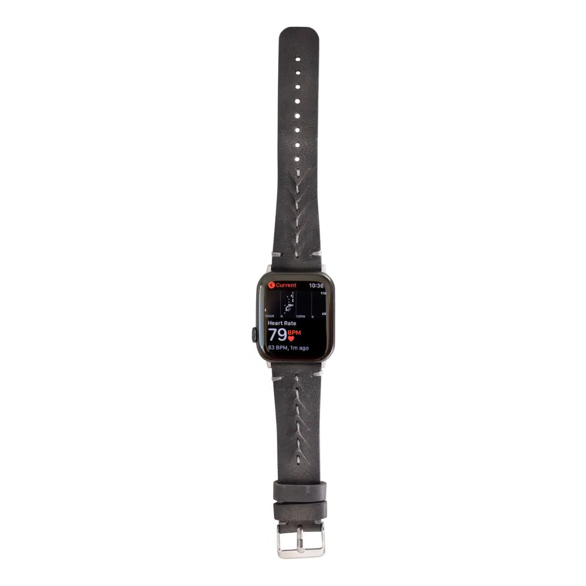 Burnished Gray Leather Sport Apple Watch Band