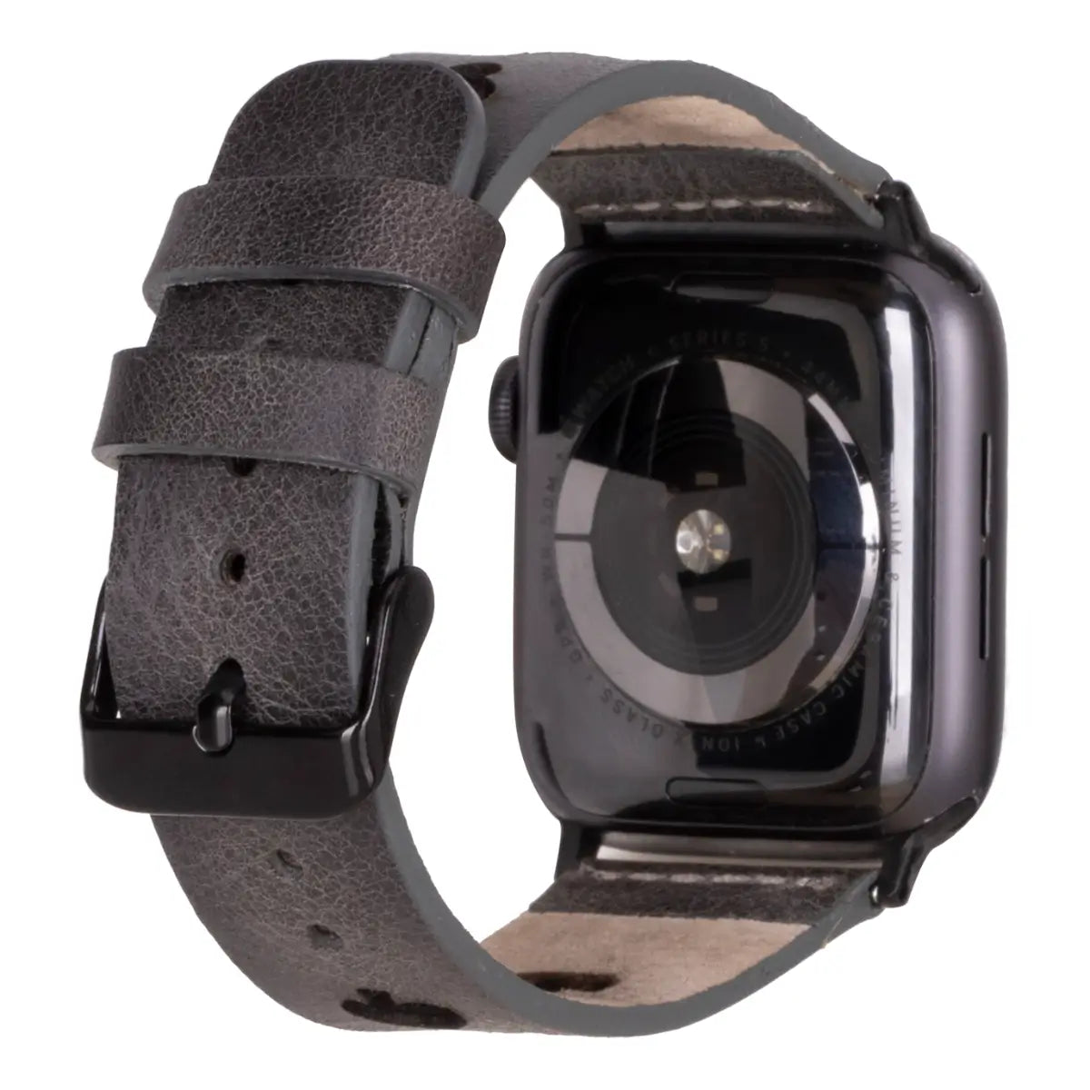 Burnished Gray Leather Sport Apple Watch Band