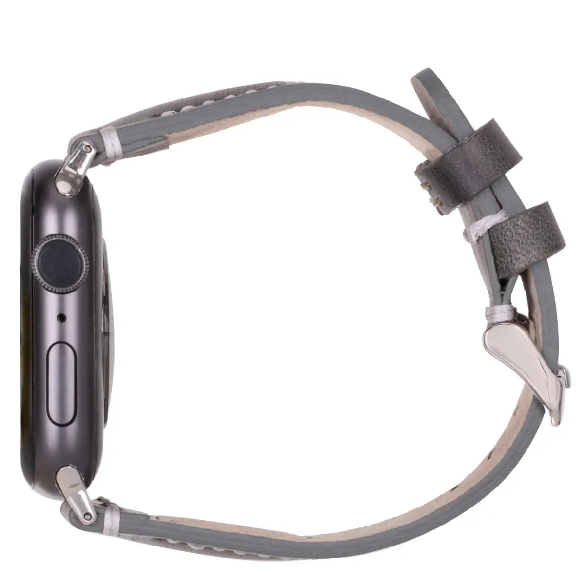 Burnished Gray Leather Sport Apple Watch Band