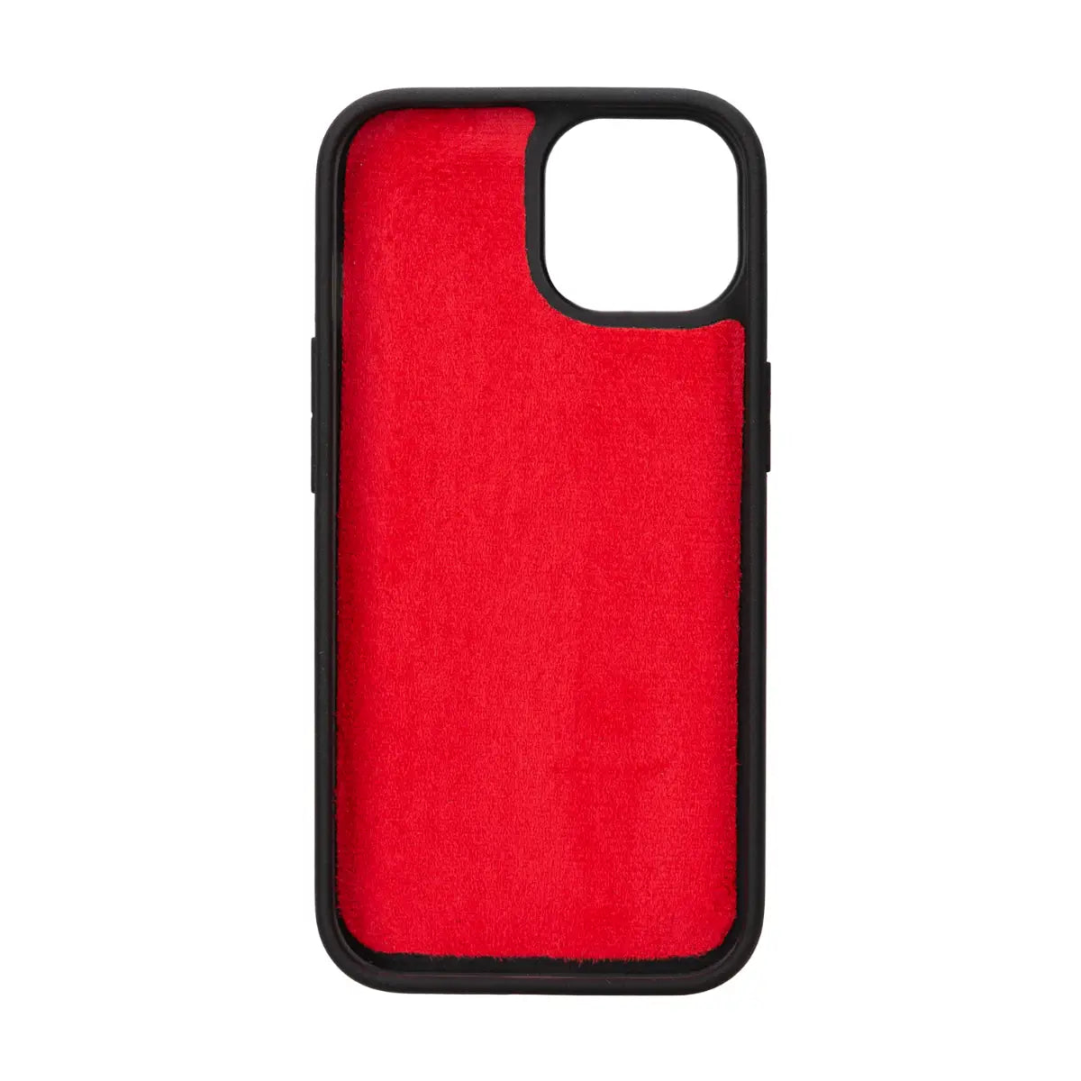 Burnished Red Leather Magnetic Case for iPhone 15