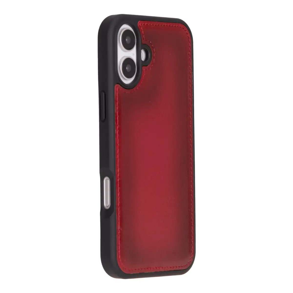 Burnished Red Leather Wallet Case for iPhone 16 Plus