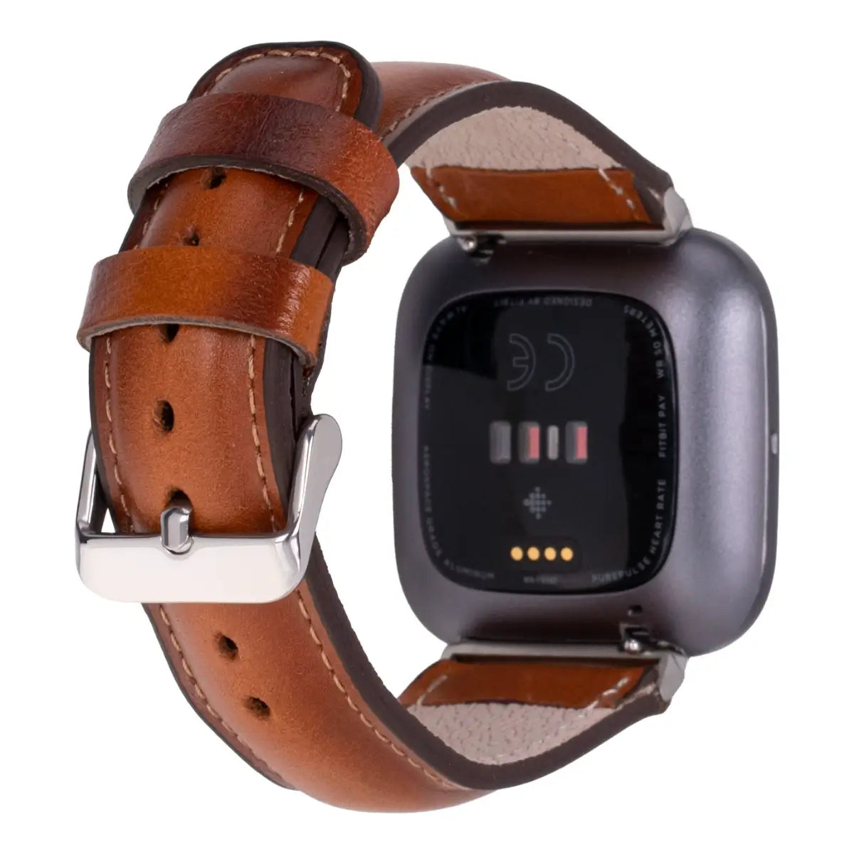 Burnished Tan Leather Fitbit Watch Band