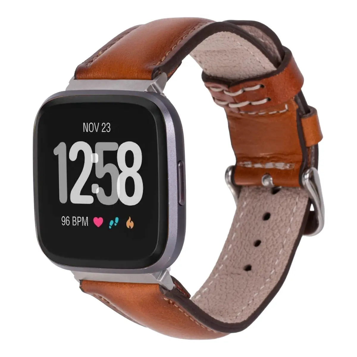 Burnished Tan Leather Fitbit Watch Band