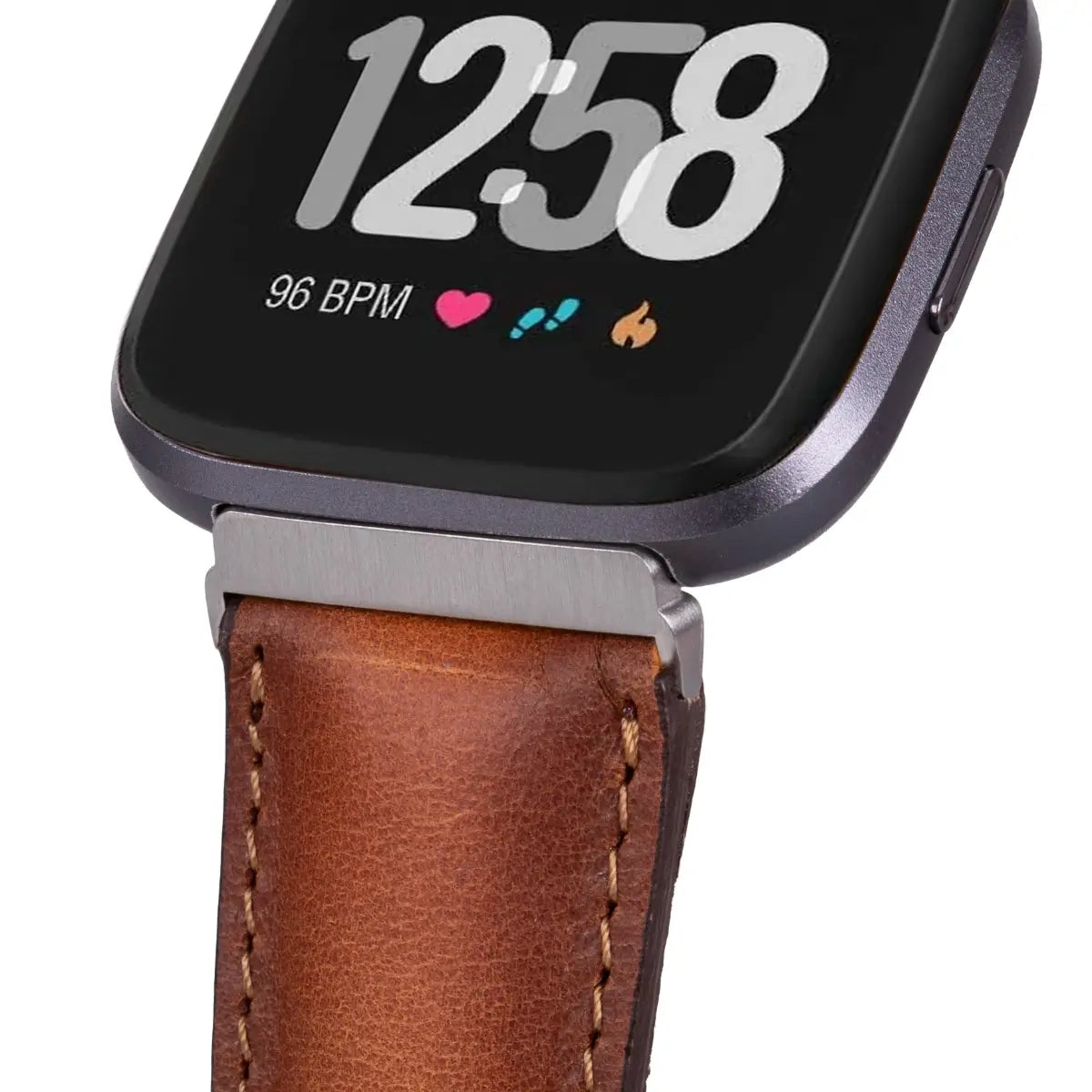 Burnished Tan Leather Fitbit Watch Band