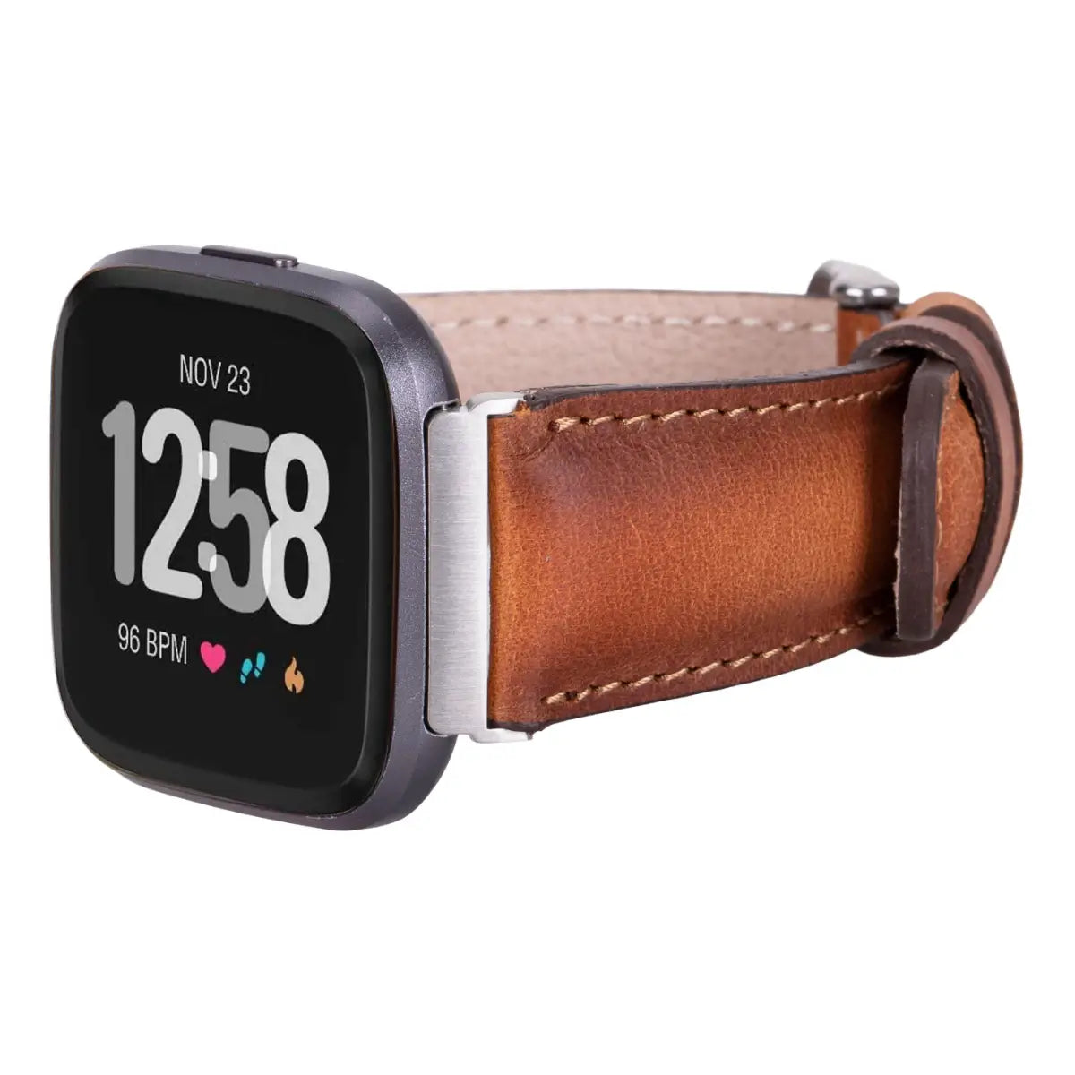 Burnished Tan Leather Fitbit Watch Band