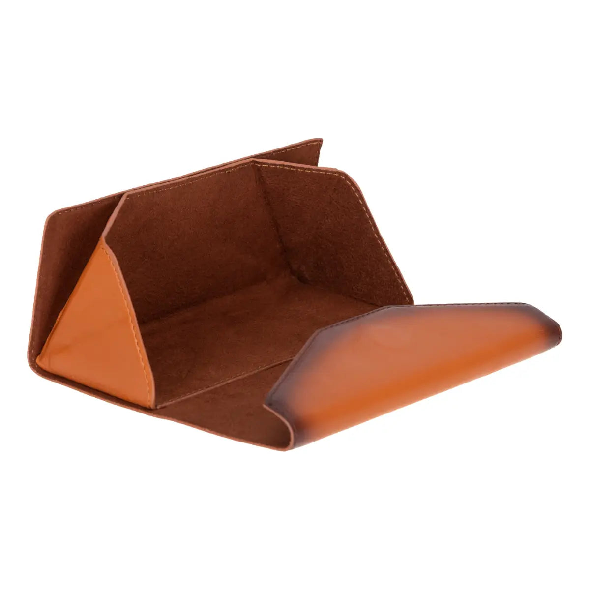 Burnished Tan Leather Glasses Case