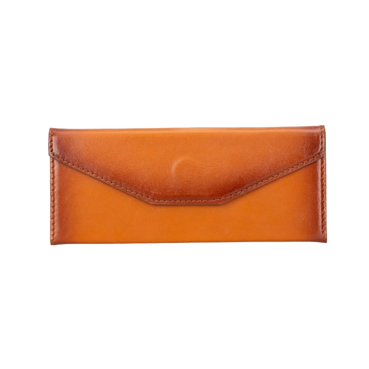 Burnished Tan Leather Glasses Case