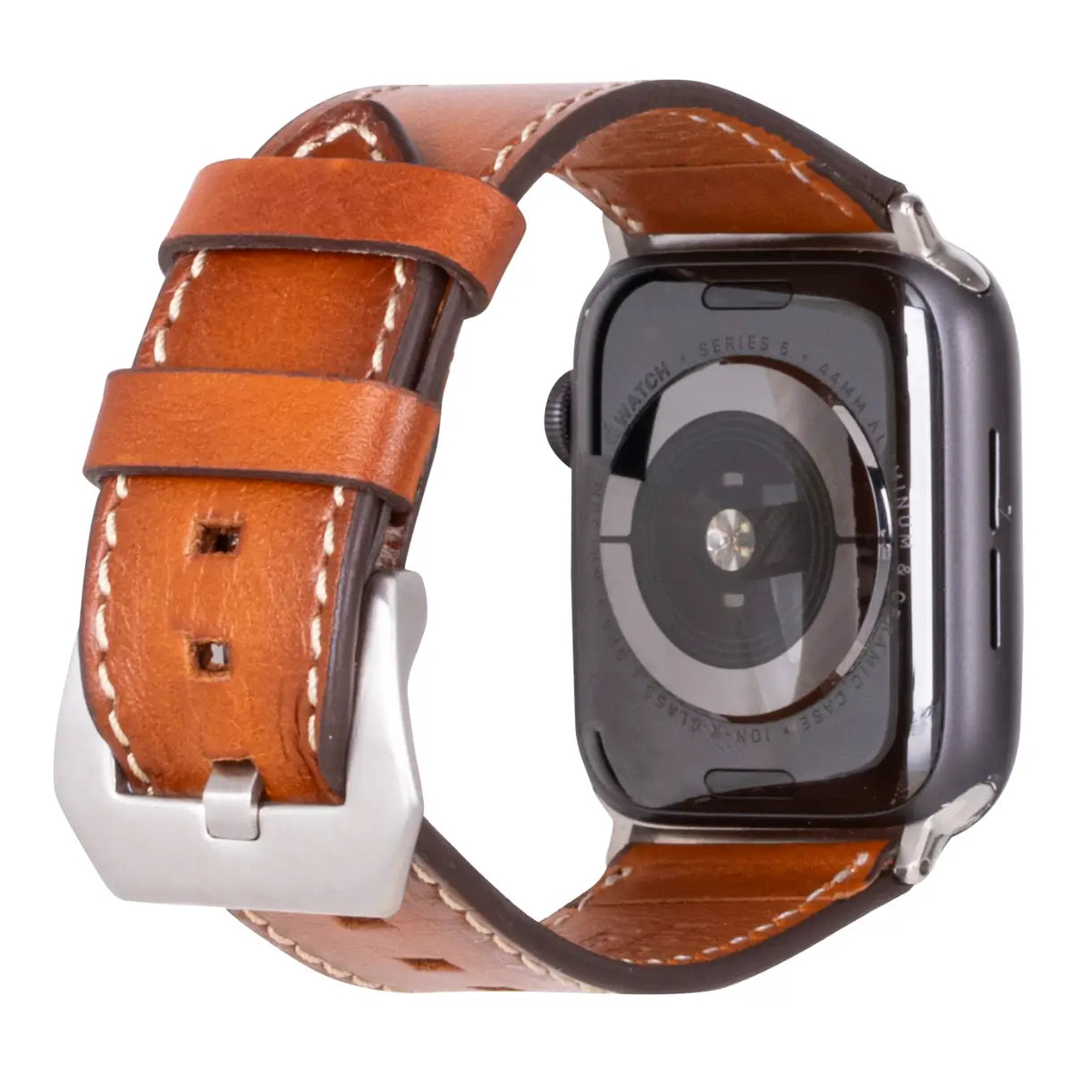 Burnished Tan Leather Mens Apple Watch Band