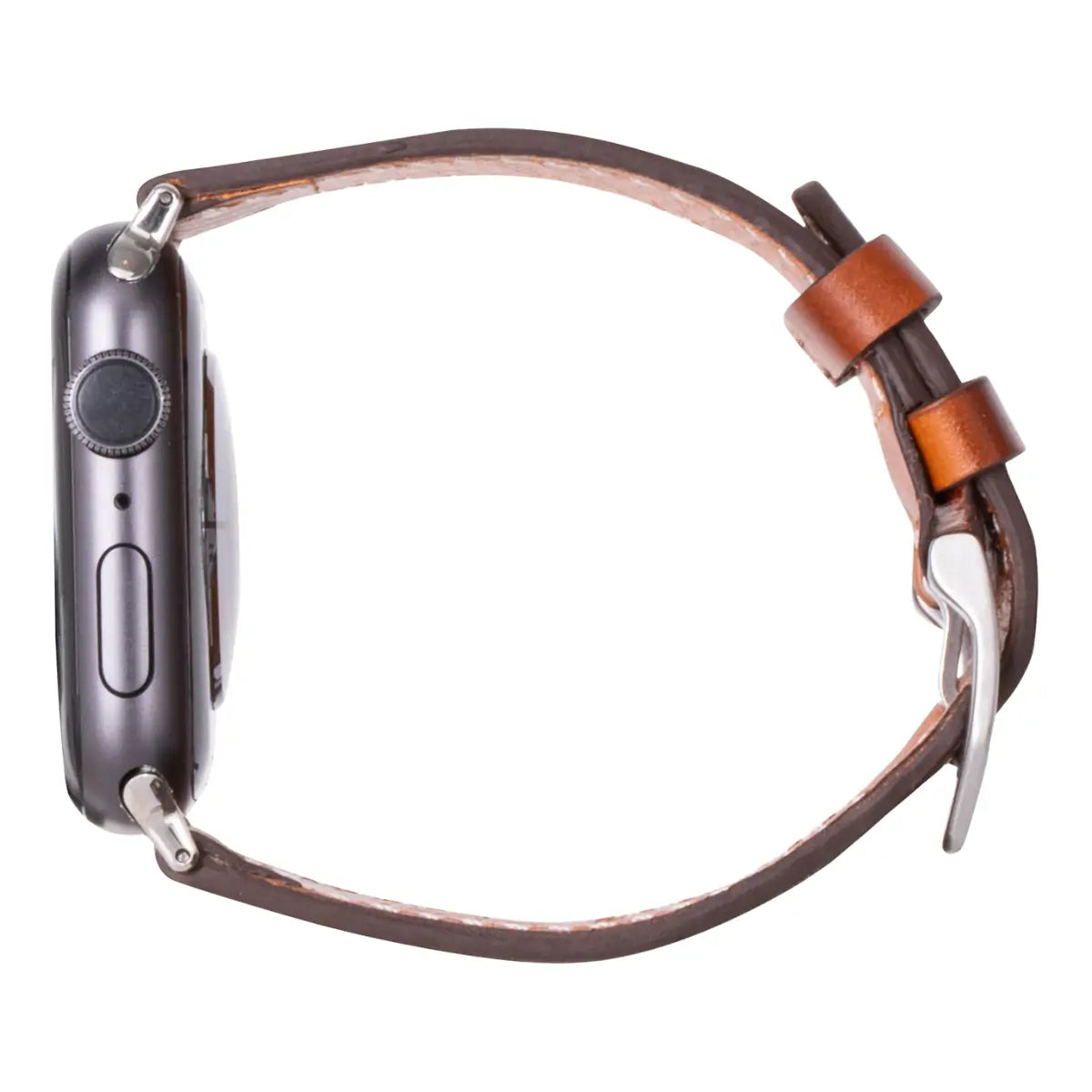 Burnished Tan Leather Mens Apple Watch Band