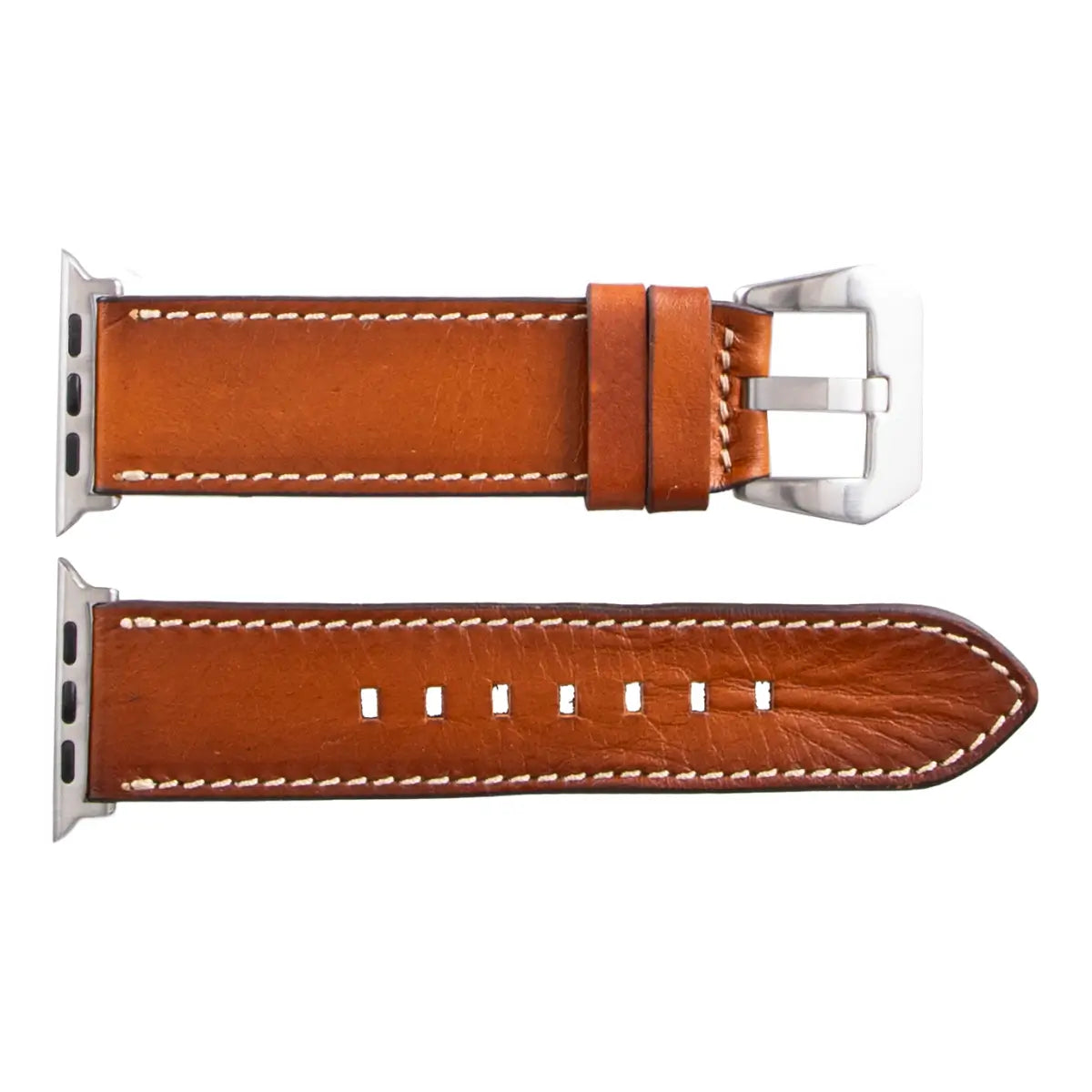 Burnished Tan Leather Mens Apple Watch Band