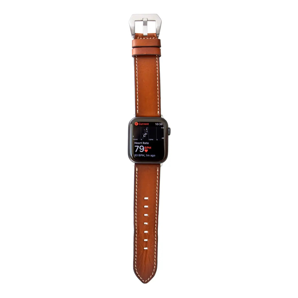 Burnished Tan Leather Mens Apple Watch Band