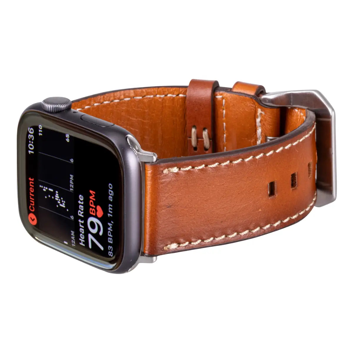Burnished Tan Leather Mens Apple Watch Band