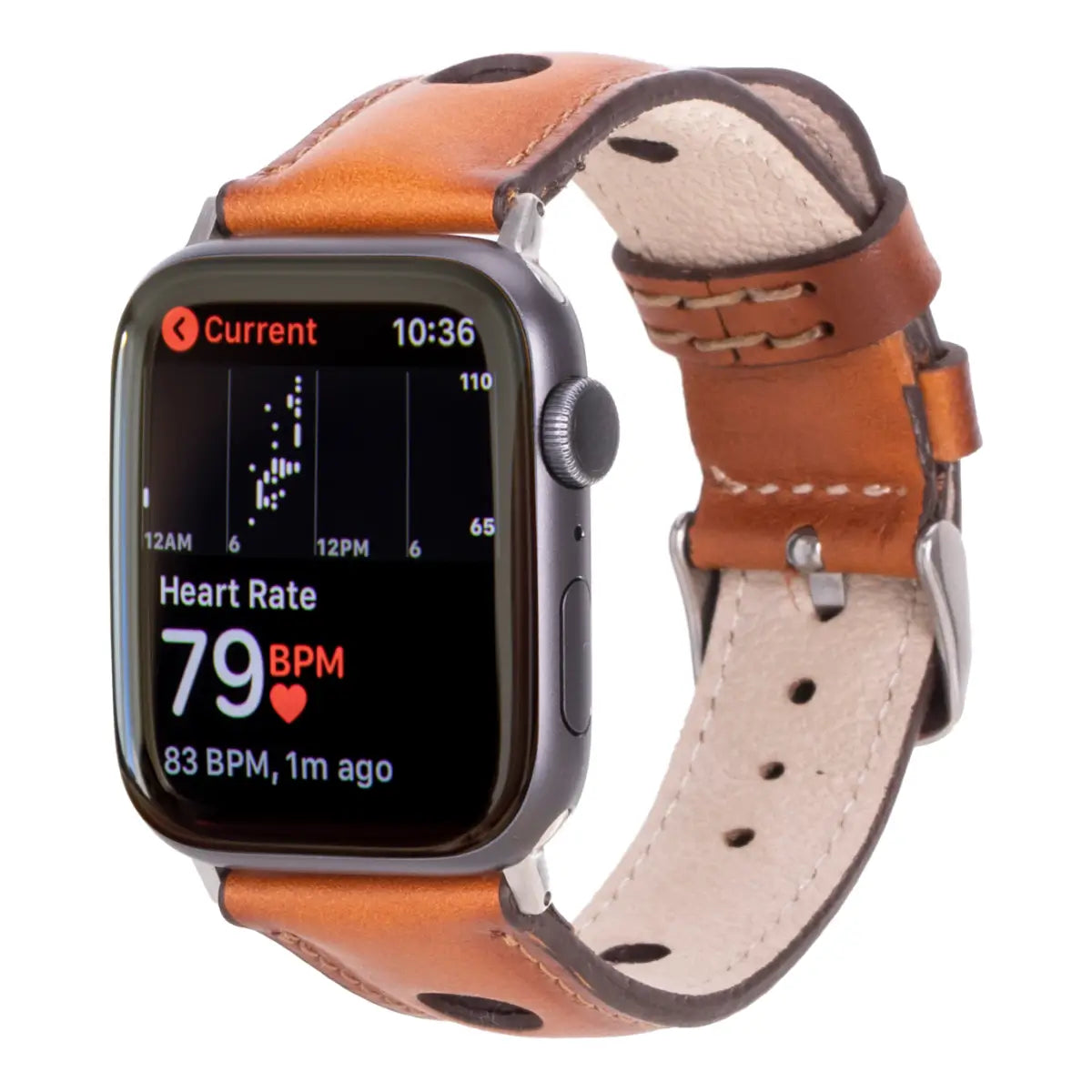Burnished Tan Leather Rally Apple Watch Band