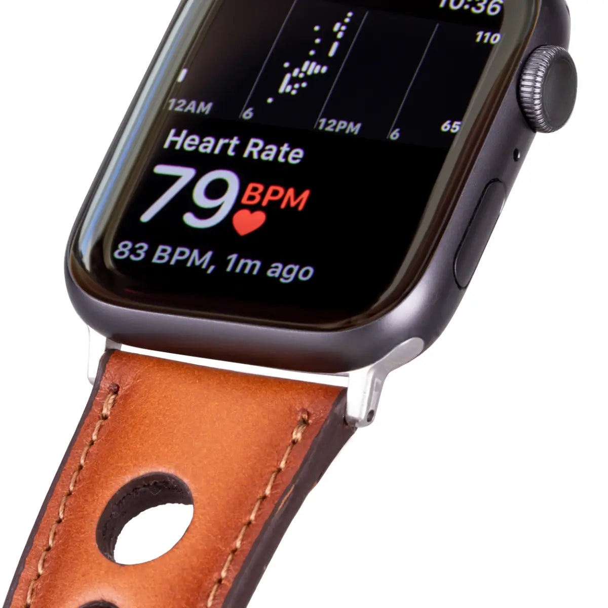 Burnished Tan Leather Rally Apple Watch Band