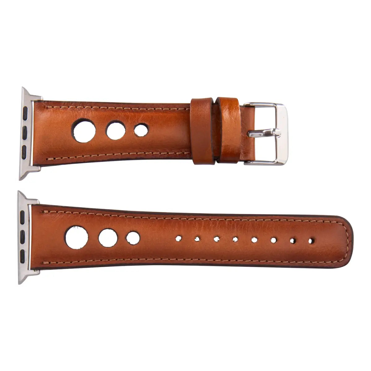 Burnished Tan Leather Rally Apple Watch Band
