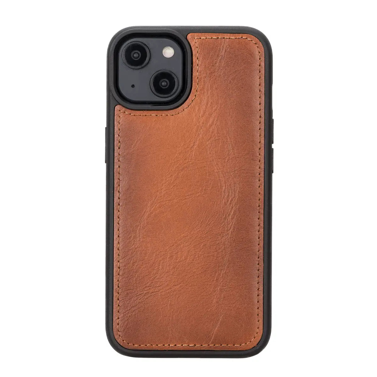 Burnished Tan Leather Wallet Case for iPhone 14