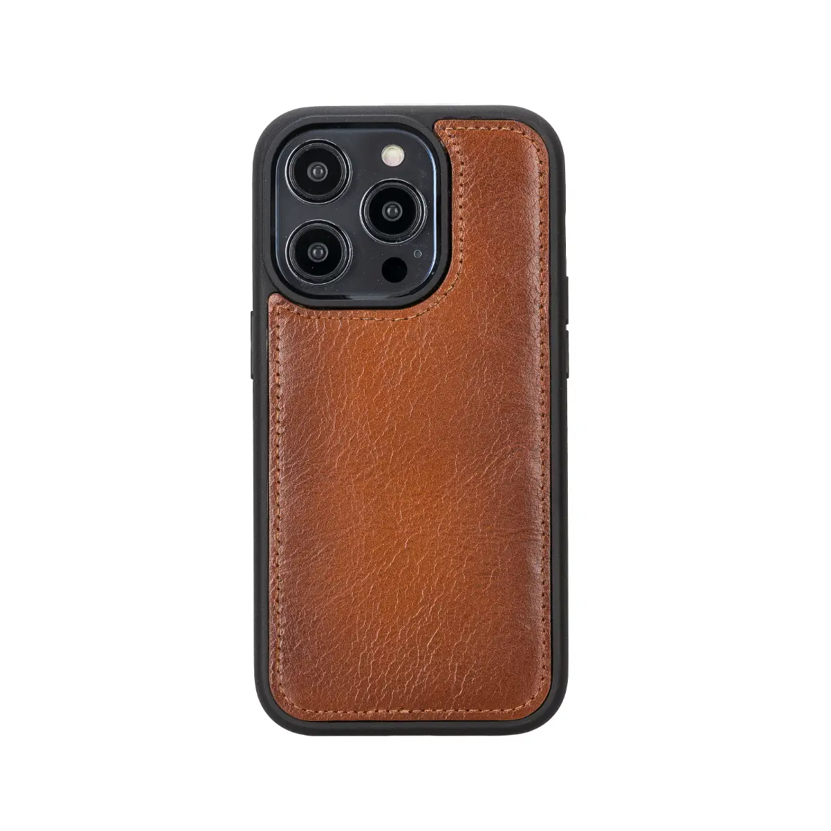 Burnished Tan Leather Wallet Case for iPhone 14 Pro