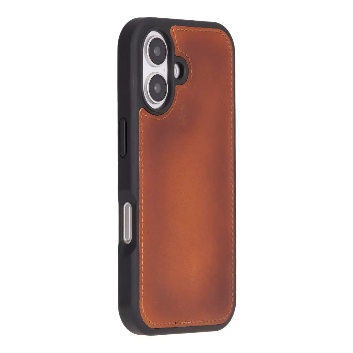 Burnished Tan Leather Wallet Case for iPhone 16