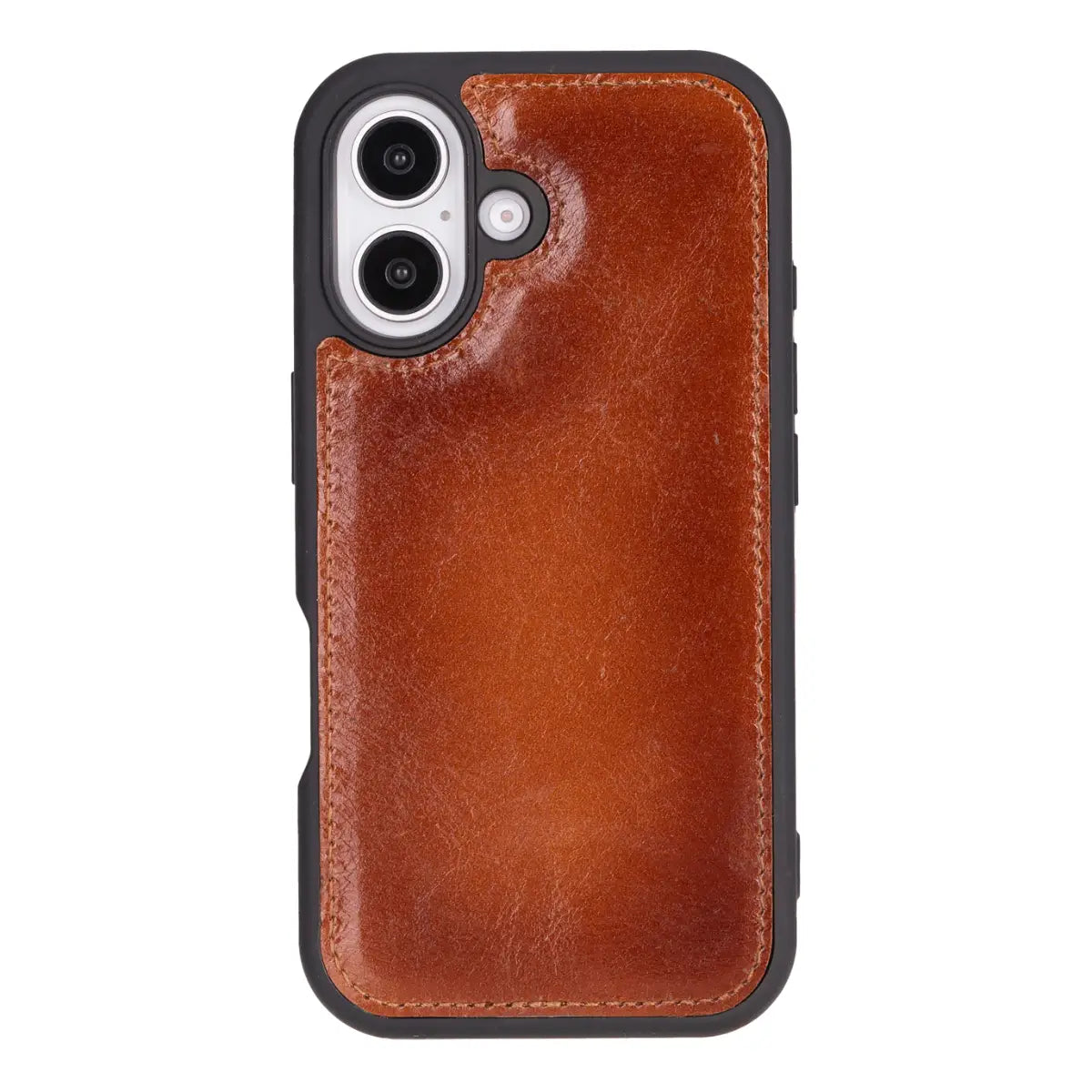 Burnished Tan Leather Wallet Case for iPhone 16