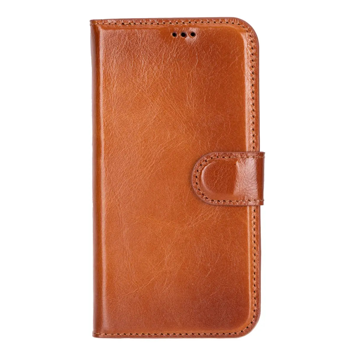 Burnished Tan Leather Wallet Case for iPhone 16 Pro