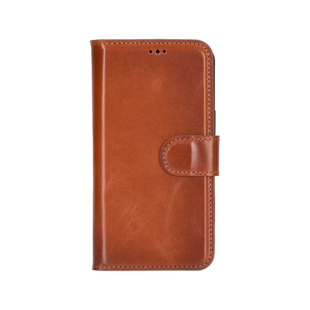 Burnished Tan Leather Wallet Case for iPhone 16e – O2 Leather
