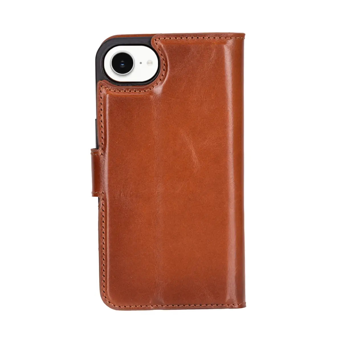 Burnished Tan Leather Wallet Case for iPhone 16e – O2 Leather