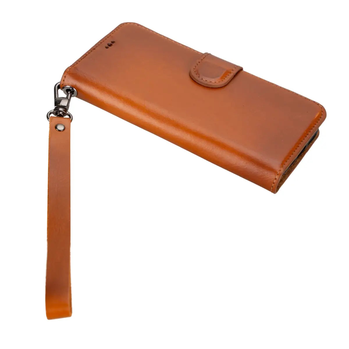Burnished Tan Leather Wrist Strap for Phone Cases
