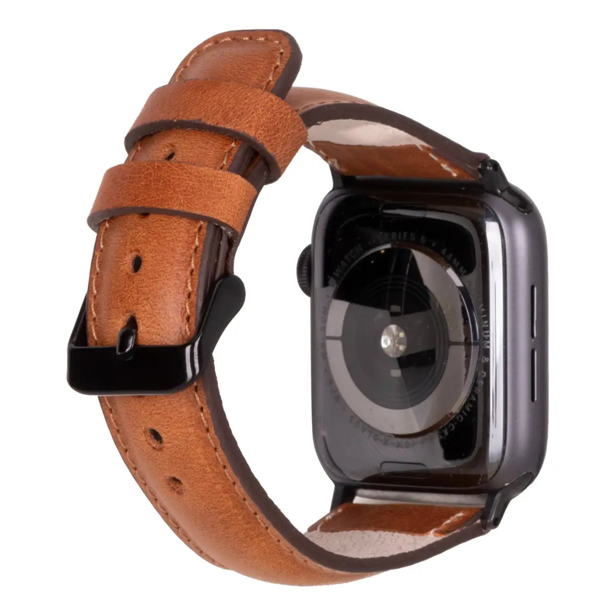 Camel Brown Leather Classic Apple Watch Band