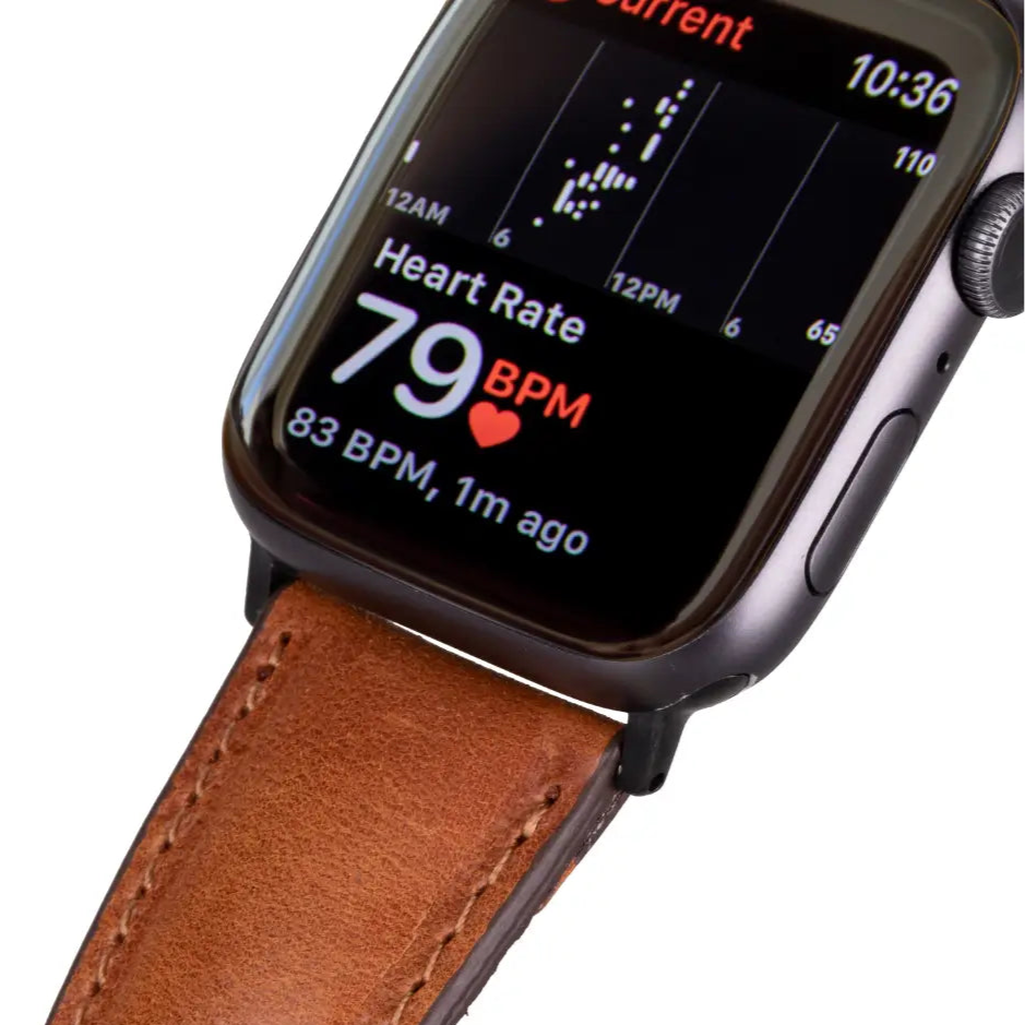 Camel Brown Leather Classic Apple Watch Band