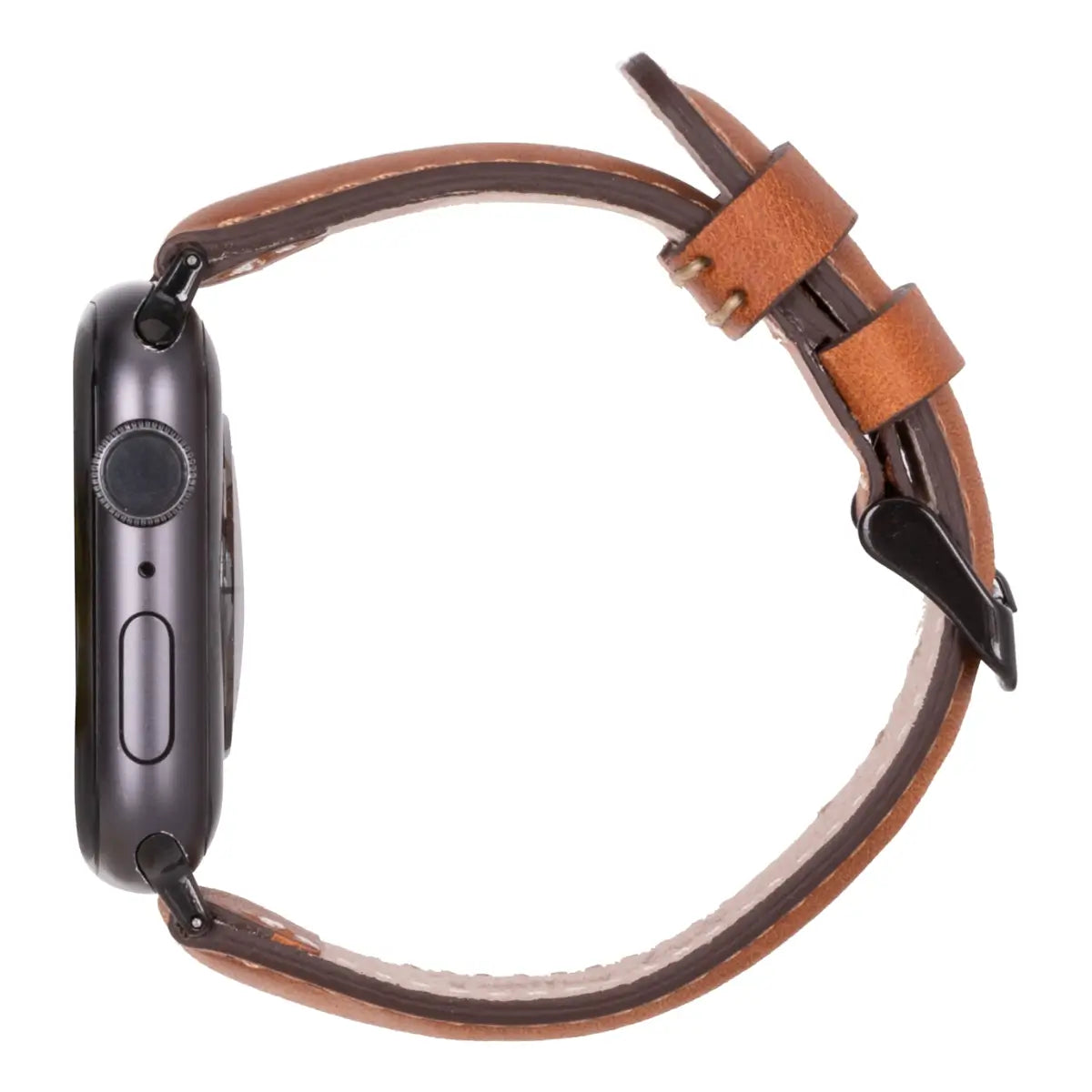 Camel Brown Leather Classic Apple Watch Band
