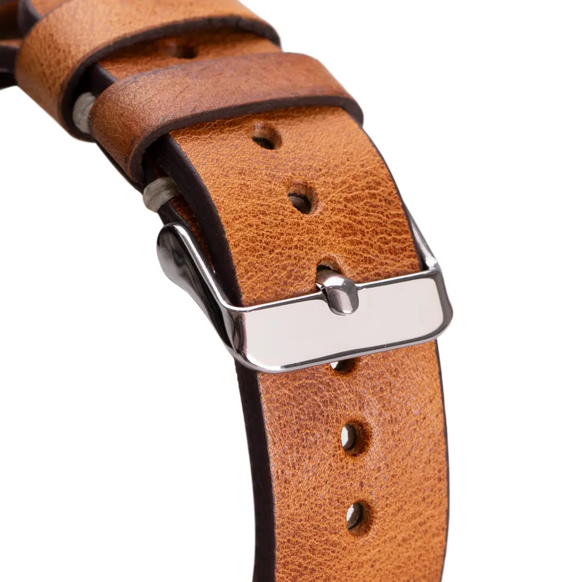 Camel Brown Leather Cuff Apple Watch Band
