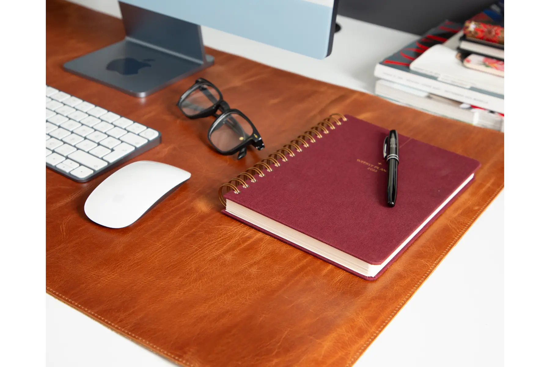Camel Brown Leather Desk Mat-Large Size