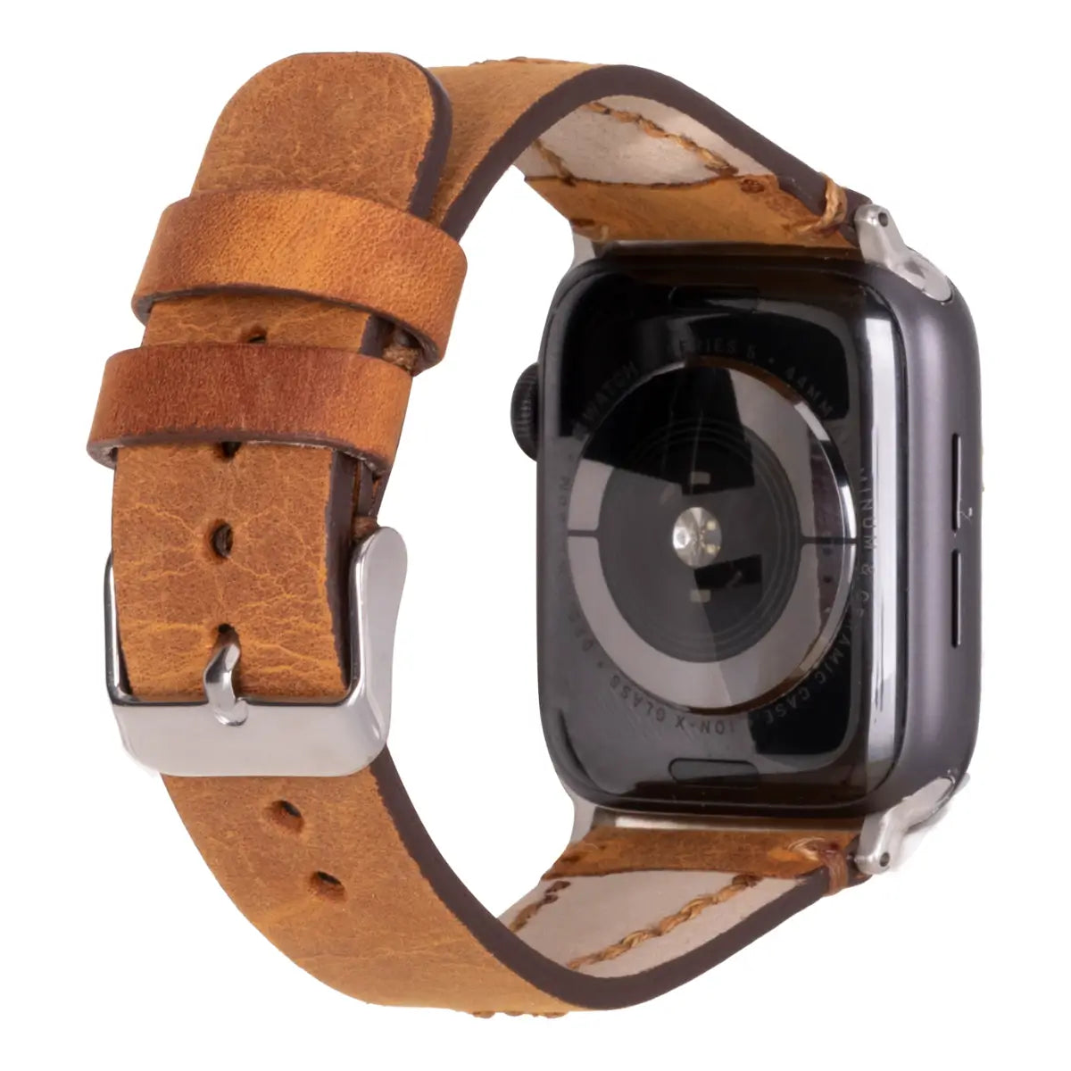 Camel Brown Leather Sport Apple Watch Band
