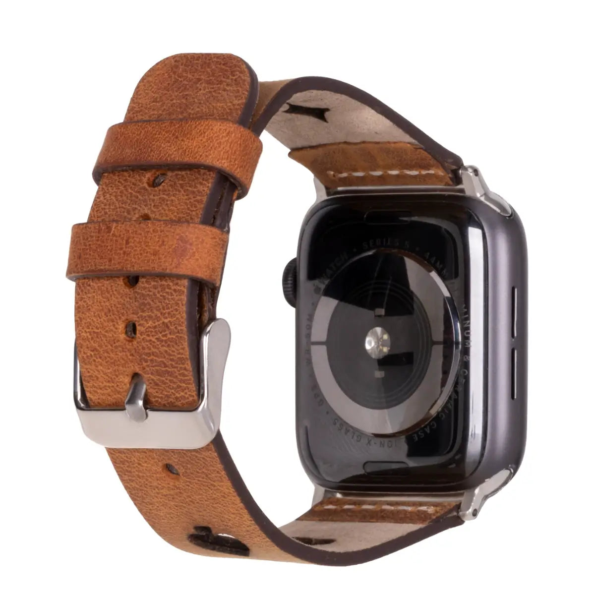 Camel Brown Leather Sport Apple Watch Band