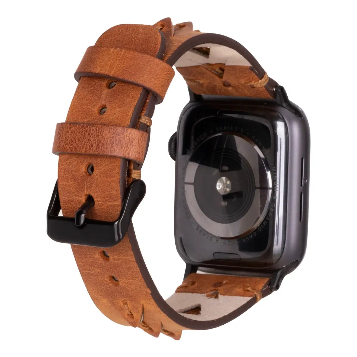 Camel Brown Leather Sport Apple Watch Band