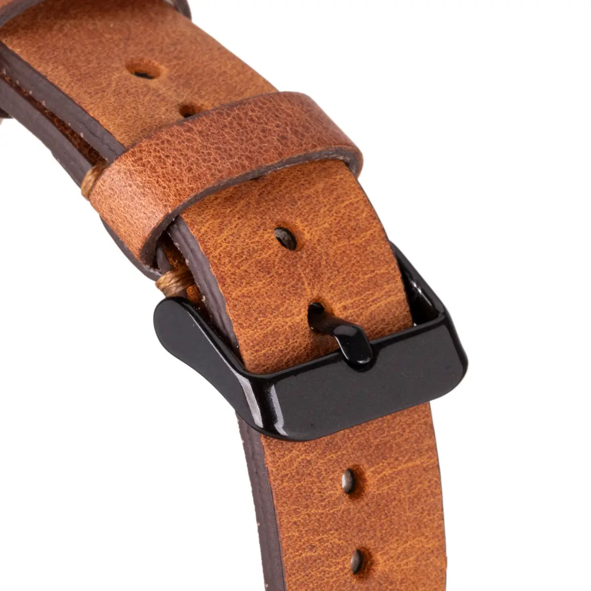 Camel Brown Leather Sport Apple Watch Band